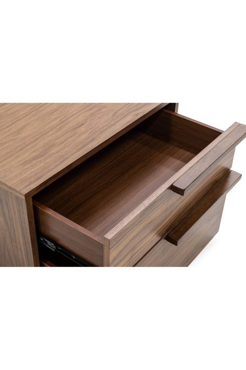 2-Drawer Walnut Veneer Nightstand | OROA Modern Amberlie | Oroatrade.com