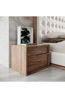 2-Drawer Walnut Veneer Nightstand | OROA Modern Amberlie | Oroatrade.com