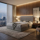 Gray Walnut-Trimmed Bed | OROA Modern Dustin