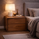 Solid Wood 2-Drawer Nightstand | OROA Modern Dustin