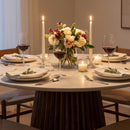 White Marble Round Dining Table | OROA Modern Nancy