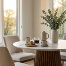 White Marble Round Dining Table | OROA Modern Nancy