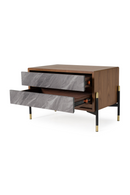 Volcanic Slate 2-Drawer Nightstand | OROA Modern Metcalf | Oroatrade.com