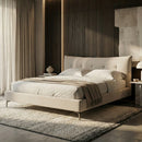 Gray Tufted Bed | OROA Modern Dysart