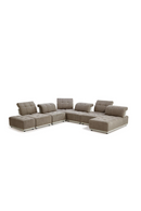 Brown Tufted Modular Sectional Sofa | OROA Modern Ekron | Oroatrade.com