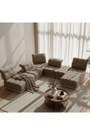 Brown Tufted Modular Sectional Sofa | OROA Modern Ekron | Oroatrade.com