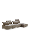 Brown Tufted Modular Sectional Sofa | OROA Modern Ekron | Oroatrade.com
