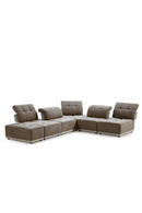 Brown Tufted Modular Sectional Sofa | OROA Modern Ekron | Oroatrade.com