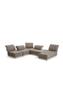 Brown Tufted Modular Sectional Sofa | OROA Modern Ekron | Oroatrade.com