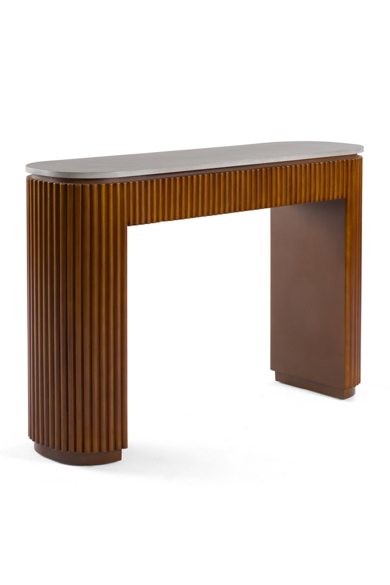 Fluted Wood Base Console Table | OROA Modern Duncan | Oroatrade.com