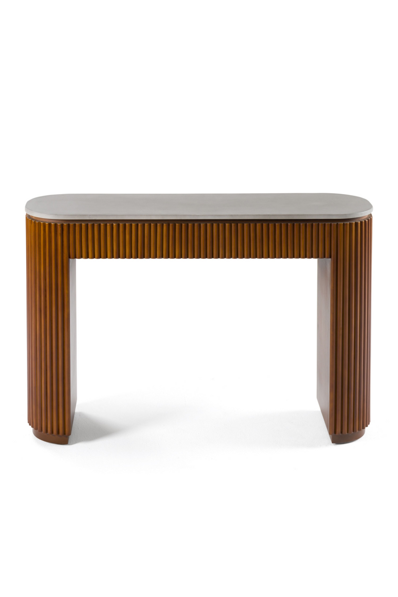 Fluted Wood Base Console Table | OROA Modern Duncan | Oroatrade.com