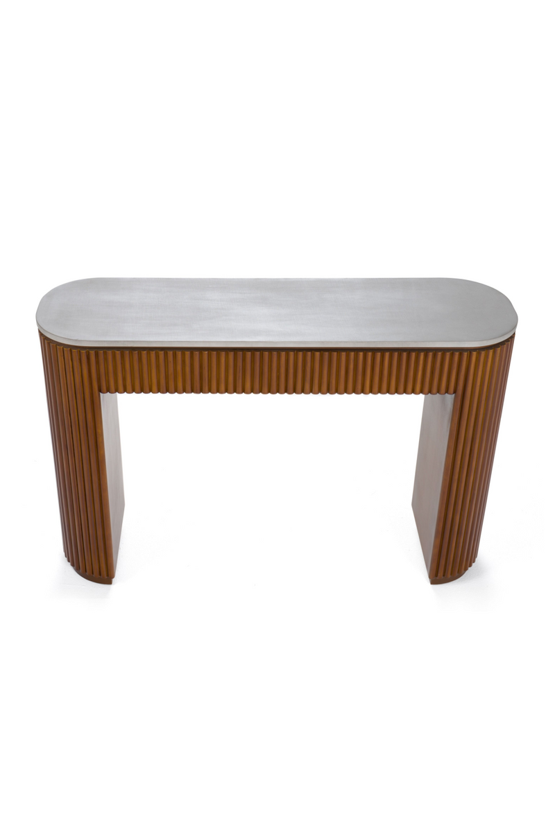 Fluted Wood Base Console Table | OROA Modern Duncan | Oroatrade.com