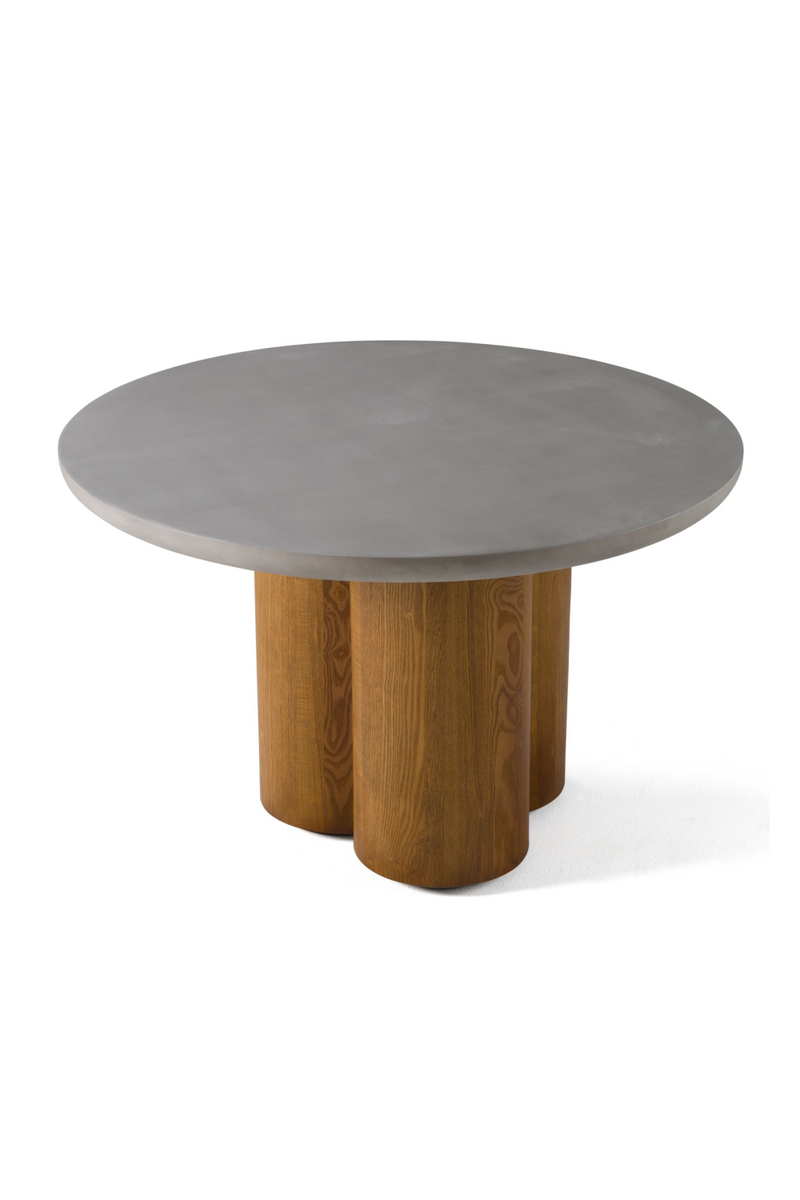 Walnut Base Round Dining Table | OROA Modern Bateman | Oroatrade.com