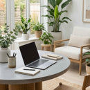 Walnut Base Round Dining Table | OROA Modern Bateman