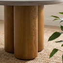 Walnut Base Round Dining Table | OROA Modern Bateman