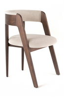 Rounded-Back Walnut Dining Chairs (2) | OROA Modern Vegas | Oroatrade.com