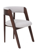 Rounded-Back Walnut Dining Chairs (2) | OROA Modern Vegas | Oroatrade.com