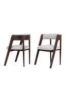 Rounded-Back Walnut Dining Chairs (2) | OROA Modern Vegas | Oroatrade.com