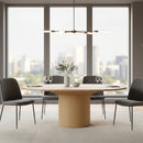 Round Oak Extendable Dining Table | OROA Modern Miami