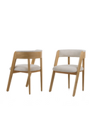 Rounded-Back Walnut Dining Chairs (2) | OROA Modern Vegas | Oroatrade.com