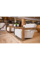 Oak-Framed Beige Accent Chair | OROA Modern Marchland | Oroatrade.com