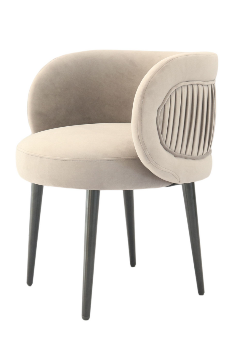 Gray Velvet Pleated-Back Accent Chair | OROA Modern | Oroatrade.com
