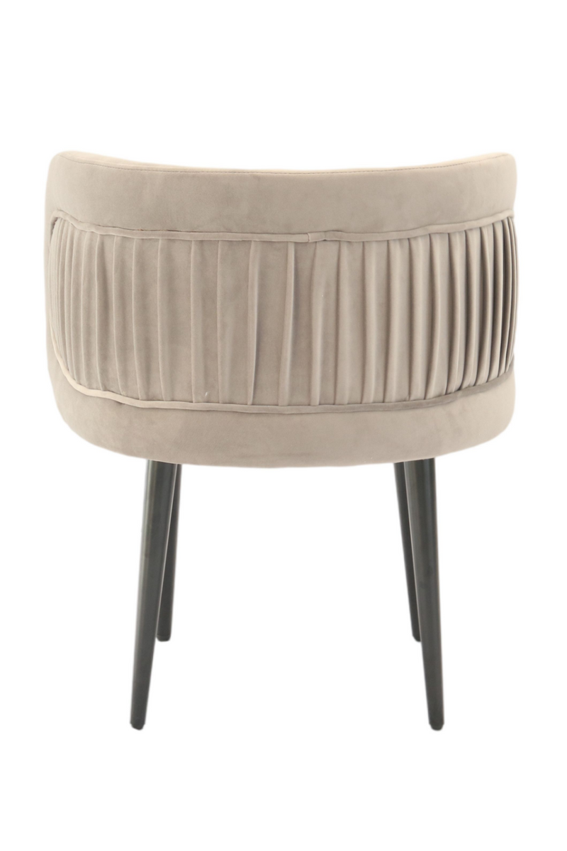 Gray Velvet Pleated-Back Accent Chair | OROA Modern | Oroatrade.com