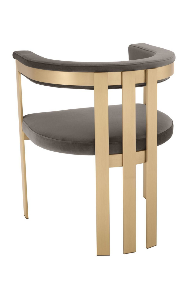 Curved Gray Velvet Accent Chair | OROA Modern Kersey | Oroatrade.com