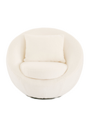 White Round Swivel Accent Chair | OROA Modern Gypsum | Oroatrade.com