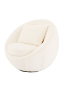 White Round Swivel Accent Chair | OROA Modern Gypsum | Oroatrade.com