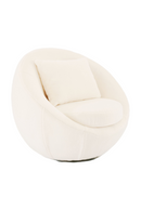 White Round Swivel Accent Chair | OROA Modern Gypsum | Oroatrade.com