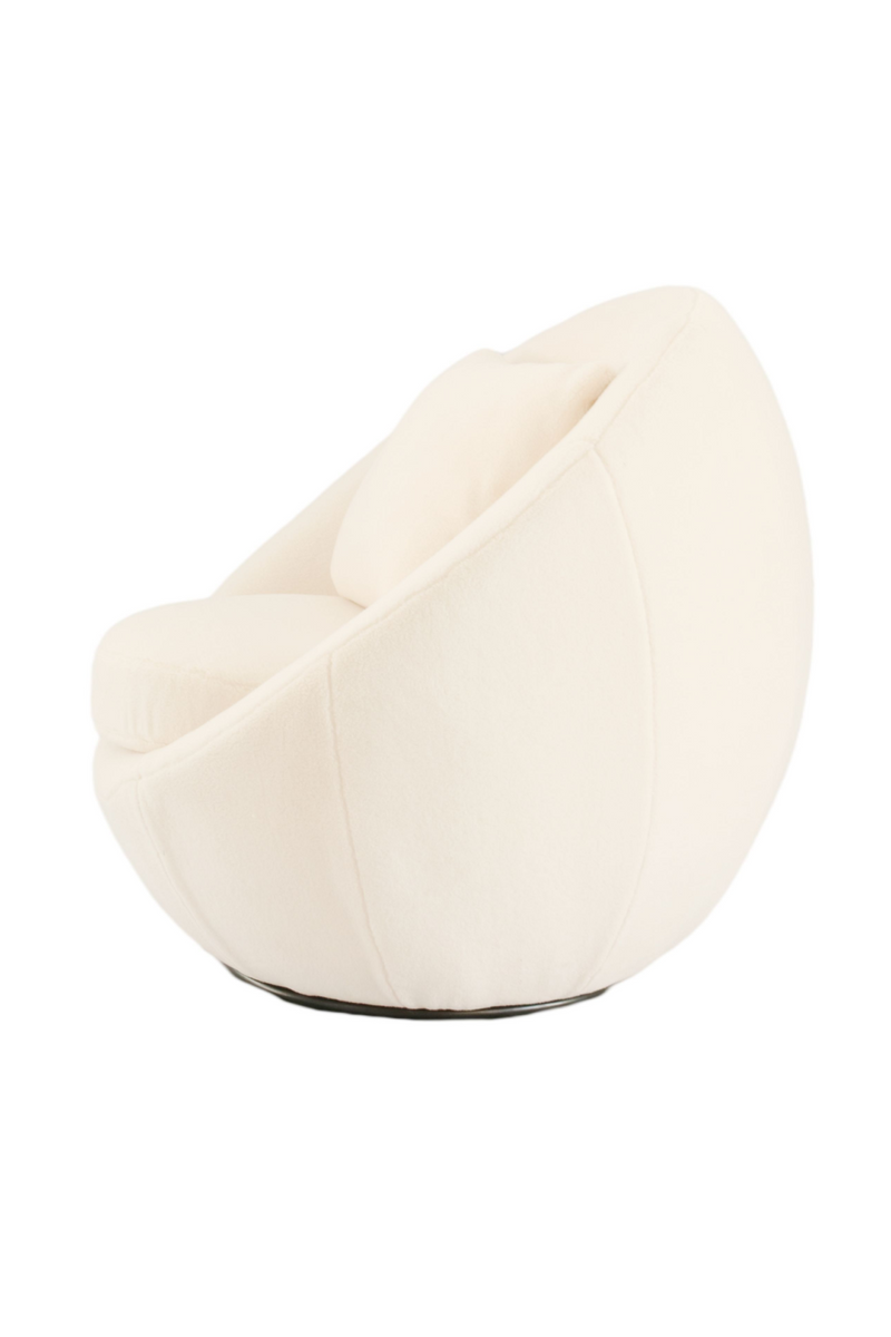 White Round Swivel Accent Chair | OROA Modern Gypsum | Oroatrade.com