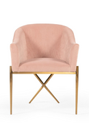 Pink Velvet Accent Chair | OROA Modern Mancos | Oroatrade.com