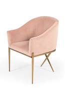 Pink Velvet Accent Chair | OROA Modern Mancos | Oroatrade.com