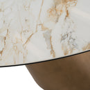 Hospitality furniture - Brushed Brass Tilted Dining Table - www.oroatrade.com