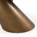 Hospitality furniture - Brushed Brass Tilted Dining Table - www.oroatrade.com