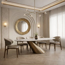 Hospitality furniture - Brushed Brass Tilted Dining Table - www.oroatrade.com