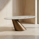 Hospitality furniture - Brushed Brass Tilted Dining Table - www.oroatrade.com