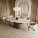 Hospitality furniture - Oval White Ceramic Dining Table - www.oroatrade.com