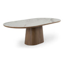 Hospitality furniture - Oval White Ceramic Dining Table - www.oroatrade.com