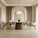 Hospitality furniture - Oval White Ceramic Dining Table - www.oroatrade.com