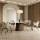 Hospitality furniture - Oval White Ceramic Dining Table - www.oroatrade.com