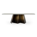 Hospitality furniture - Brushed Bronze Dining Table - www.oroatrade.com