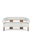 Oak-Framed White Loveseat | OROA Modern Aledo | Oroatrade.com