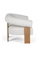 Oak-Framed White Loveseat | OROA Modern Aledo | Oroatrade.com
