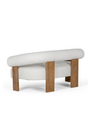 Oak-Framed White Loveseat | OROA Modern Aledo | Oroatrade.com