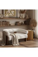 Oak-Framed White Loveseat | OROA Modern Aledo | Oroatrade.com