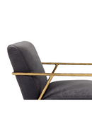 Gold-Framed Gray Velvet Accent Chair | OROA Modern Gibbons | Oroatrade.com