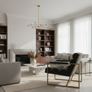 Gray Velvet Lounge Chair | OROA Modern Anton