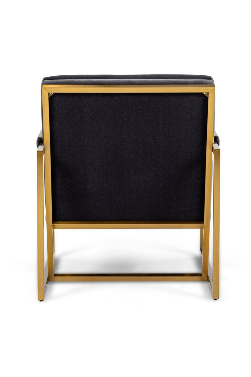 Gray Velvet Lounge Chair | OROA Modern Anton | Oroatrade.com